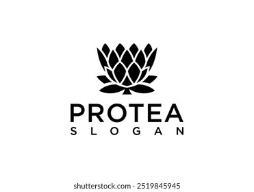 protea flor logotipo vetor design