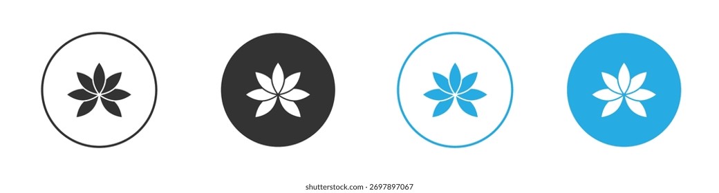 Estilo plano do símbolo de ícone de Protea em fundo branco.