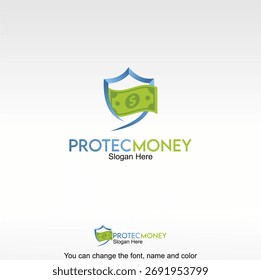 Proteger o modelo de logotipo do Money Design Vetor