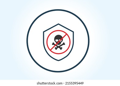 Protect Against Ransomware icon vector design