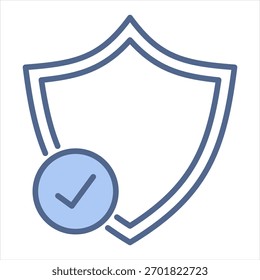 Proteger ilustração de vetor de ícone azul