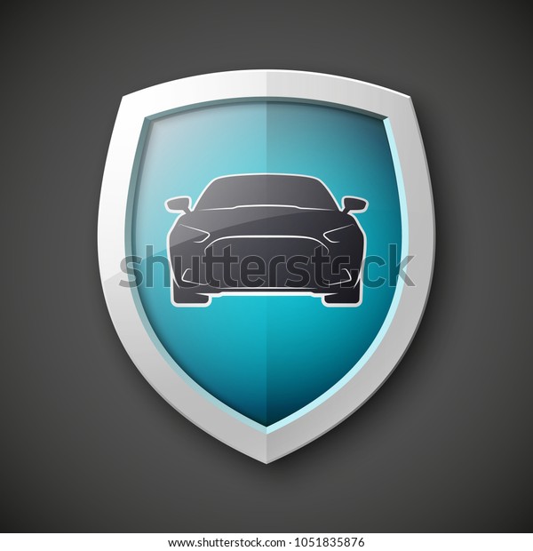 Protect Car Guard Shield Safety Badge Stock Vector Royalty Free