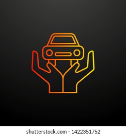 protect the car nolan icon. Elements of insurance set. Simple icon for websites, web design, mobile app, info graphics