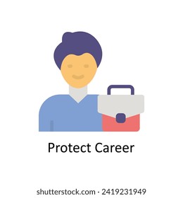 Protect career vector Flat icon style illustration. EPS 10 File