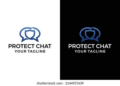 Protect Chat Logo Design Template	