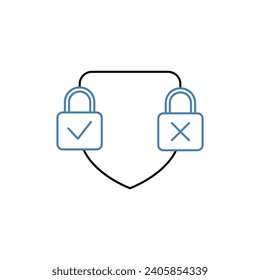 protect concept line icon. Simple element illustration. protect concept outline symbol design.