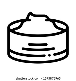 Protect Cream Container Icon Vector. Outline Protect Cream Container Sign. Isolated Contour Symbol Illustration