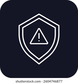 Protect crisis management icon with black filled line outline style. emblem, design, internet, antivirus, logo, guard, firewall, privacy. Vector Illustration