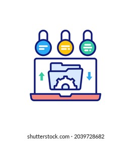 Protect Data icon in vector. Logotype