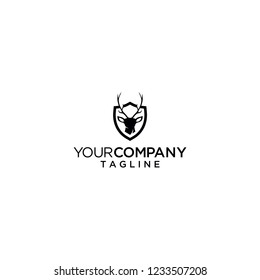 protect deer logo vector icon