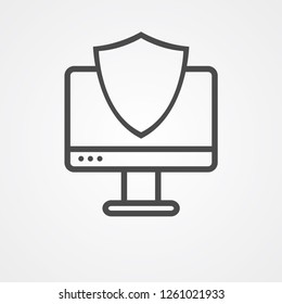 Protect desktop vector icon sign symbol