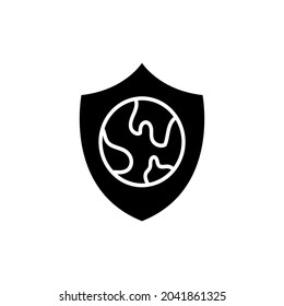 Protect the Earth icon in vector. Logotype