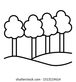 Protect the Ecosystem Forest Vector Icon Design