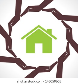 Protect energy concept - vector illustration