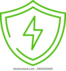 protect energy line icon symbol illustration