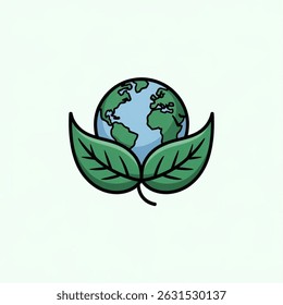 Protect environment icon - Vector illustration isolated on white background.