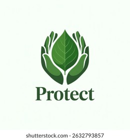 Protect the environment logo isolated on white - vector isolated on white background . EPS available.