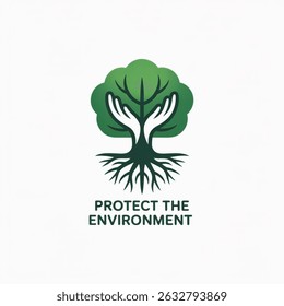 Protect the environment logo isolated on white - vector isolated on white background . EPS available.