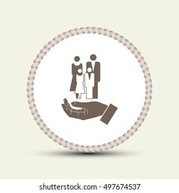 protect the family, insurance icon
