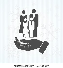 protect the family, insurance icon