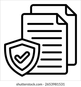 Protect File Icon Element For Design