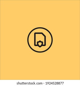 protect files icon in background yellow