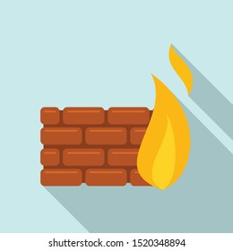 Protect firewall icon. Flat illustration of protect firewall vector icon for web design