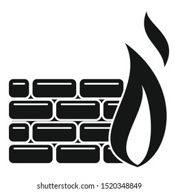 Protect firewall icon. Simple illustration of protect firewall vector icon for web design isolated on white background