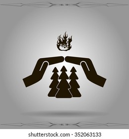 to protect the forest from fire. vector icon