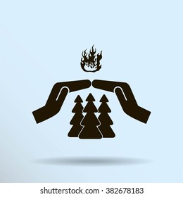 to protect the forest from fire. vector icon