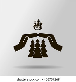 to protect the forest from fire. vector icon