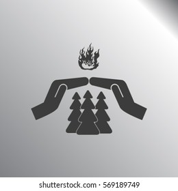 to protect the forest from fire. vector icon