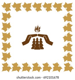 to protect the forest from fire. vector icon
