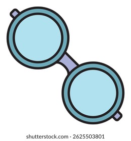 Protect glasses icon. Outline protect glasses vector icon color flat isolated on white