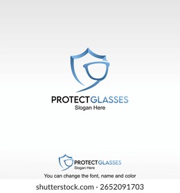Protect Glasses Logo Template Design Vector