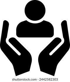 protect glyph icon illustration vector