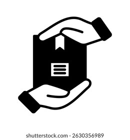 Protect glyph, mini illustration icon. use for modern concept, print, UI, UX kit, web and app development. Vector related to sales, logistic and ecommerce