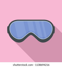 Protect goggles icon. Flat illustration of protect goggles vector icon for web design