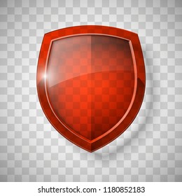 Protect guard glass shield concept. Safety badge protection icon. Privacy transparent banner shield. Security glass label. Presentation transparent sticker shield. Defense safeguard sign badge