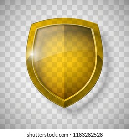 Protect guard glass shield concept. Safety badge protection icon. Privacy transparent banner shield. Security glass label. Presentation transparent sticker shield. Defense safeguard sign badge