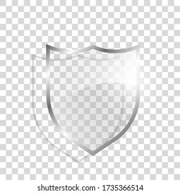 Proteger el concepto de protección de vidrio. Icono de protección de placa de seguridad. Ilustración del vector