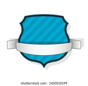 Protect guard shield banner concept. Safety badge stripe icon. Privacy update banner shield. Security renovation label. Defense tag Presentation renovation sticker shape. Defense safeguard shield sign