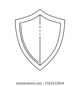 proteger protector de protección, diseño de ilustración vectorial de estilo de línea