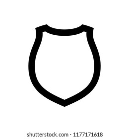 Protect guard shield plain line concept. Outline shield badge. Safety icon set. Privacy banner. Security label icon. style protect sticker symbol shape. Safeguard simple sign linear shield pictogram