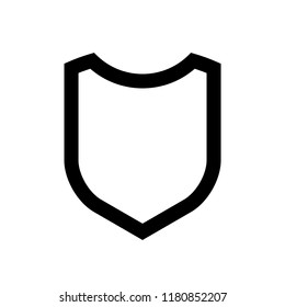 Protect guard shield plain line concept. Outline shield badge. Safety icon set. Privacy banner. Security label icon. style protect sticker symbol shape. Safeguard simple sign linear shield pictogram