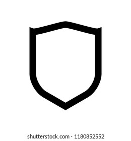 Protect guard shield plain line concept. Outline shield badge. Safety icon set. Privacy banner. Security label icon. style protect sticker symbol shape. Safeguard simple sign linear shield pictogram