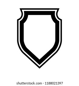 Protect guard shield plain line concept. Outline shield badge. Safety icon set. Privacy banner. Security label icon. style protect sticker symbol shape. Safeguard simple sign linear shield pictogram