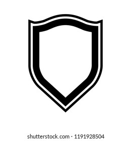 Protect guard shield plain line concept. Outline shield badge. Safety icon set. Privacy banner. Security label icon. style protect sticker symbol shape. Safeguard simple sign linear shield pictogram