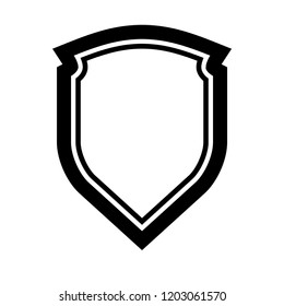 Protect guard shield plain line concept. Outline shield badge. Safety icon set. Privacy banner. Security label icon. style protect sticker symbol shape. Safeguard simple sign linear shield pictogram
