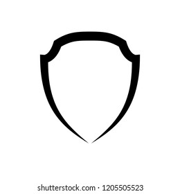 Protect guard shield plain line concept. Outline shield badge. Safety icon set. Privacy banner. Security label icon. style protect sticker symbol shape. Safeguard simple sign linear shield pictogram